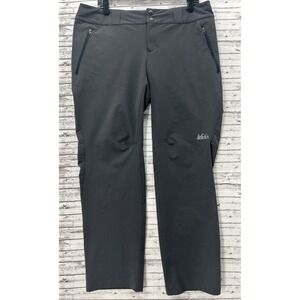 REI Co-op Pants Womens 14 Petite Gray Hiking Trail Outdoor Stretch Camp Nylon